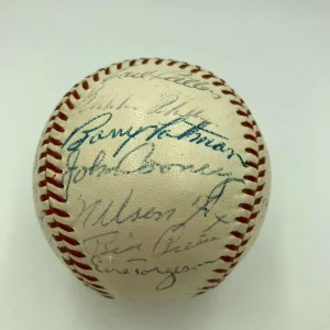 1959 Chicago White Sox AL Champs Team Signed Baseball Nellie Fox JSA COA