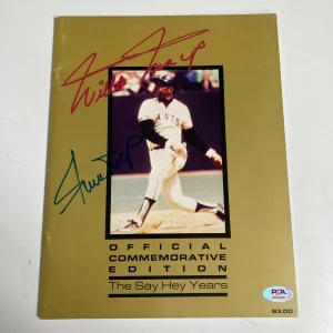 Willie Mays Signed Vintage Program "The Say Hey Years" With PSA DNA COA