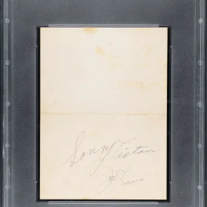 Sonny Liston & Joe Louis Signed 1950's Thunderbird Theatre Card PSA DNA