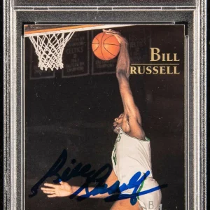 1996 Topps Bill Russell Signed Basketball Card Auto PSA DNA
