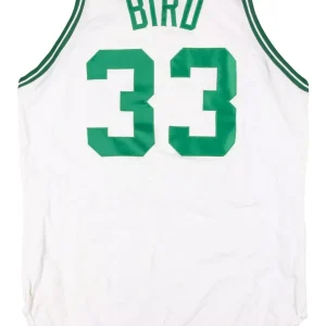 The Finest 1987-88 Larry Bird Game Used Boston Celtics Home Jersey MEARS A10