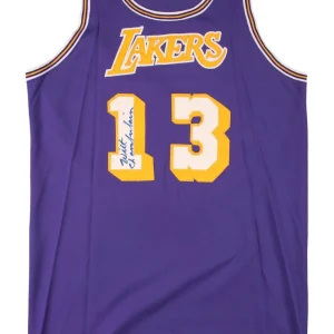 The Finest Wilt Chamberlain Signed Game Used Los Angeles Lakers Jersey MEARS A10