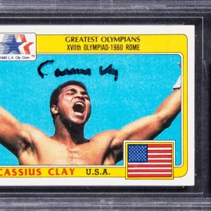 1983 Topps Greatest Olympians Cassius Clay Muhammad Ali Signed Boxing Card BGS