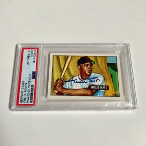 1951 Bowman Willie Mays Signed Autographed RP Rookie Card RC PSA DNA