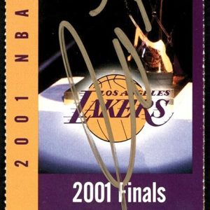 Kobe Bryant Signed 2001 NBA Finals Los Angeles Lakers Full Ticket JSA COA