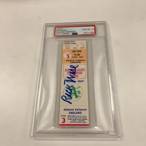 Rick Wise Signed 1975 ALCS Game 3 Ticket PSA DNA Gem MINT 10