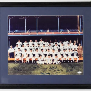 1984 Detroit Tigers World Series Champs Team Signed 16x20 Photo 35 Sigs JSA