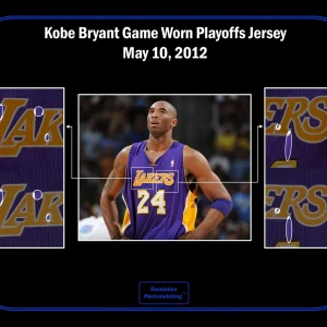 Kobe Bryant 2012 Playoffs Game Used Los Angeles Lakers Jersey Photo Matched COA