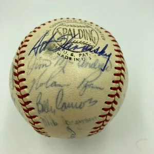 1968 New York Mets Team Signed NL Giles Baseball Nolan Ryan & Tom Seaver JSA COA