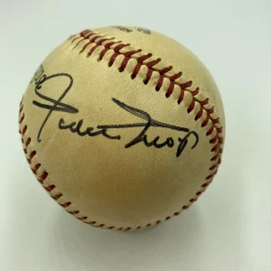 Willie Mays & Leo Durocher Signed Baseball JSA COA