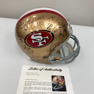 2022 San Francisco 49ers Team Signed Full Size Helmet 32 Sigs PSA DNA COA