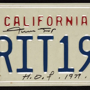 Willie Mays "Hall Of Fame 1979" Signed California License Plate PSA DNA COA