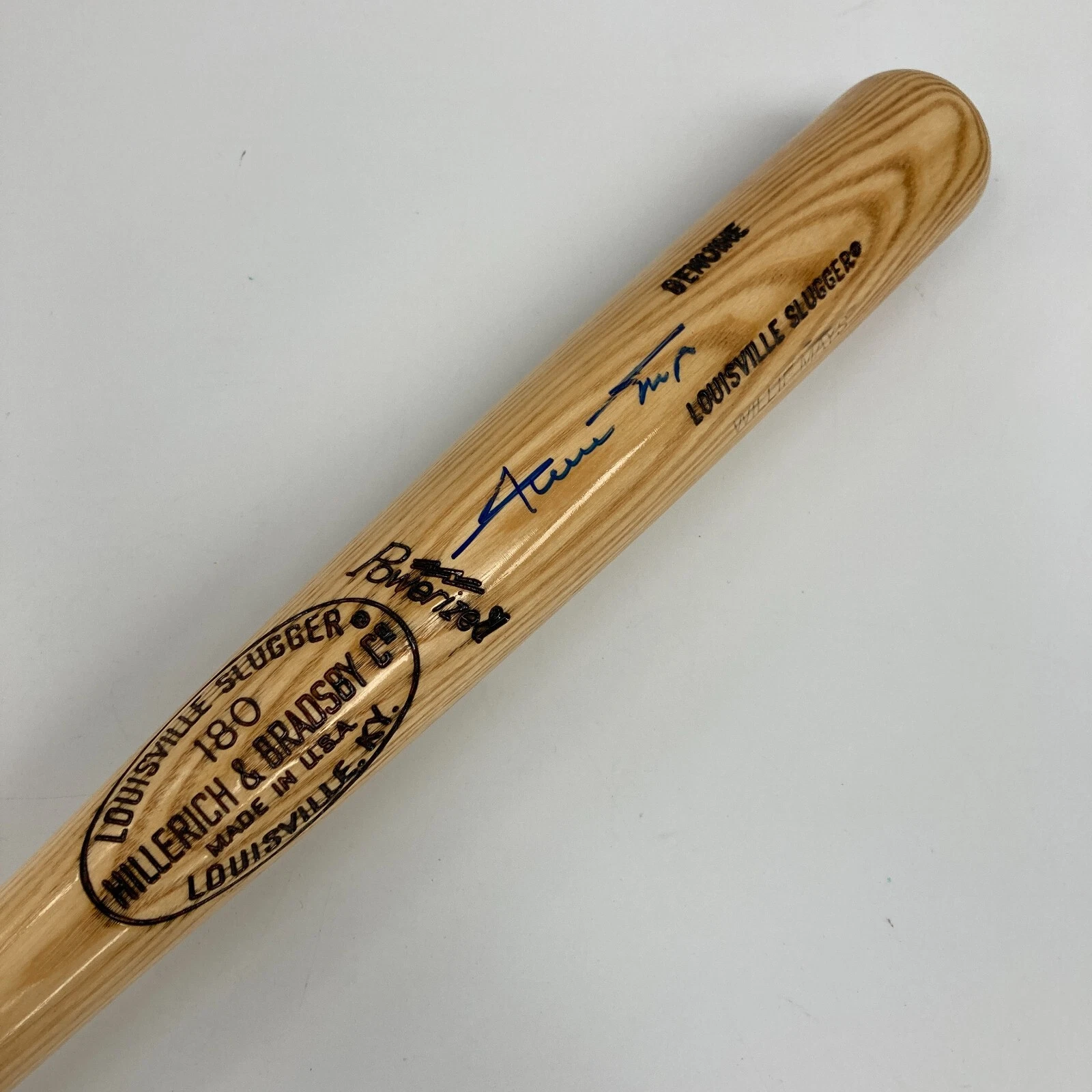 Slugger Bat Sticker Willie Mays Signed Louisville Slugger Game Model Baseball Bat JSA ...