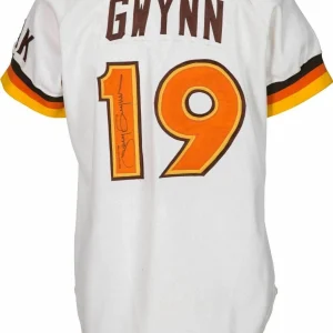 1984 Tony Gwynn Signed Game Issued San Diego Padres Jersey PSA DNA & SGC COA