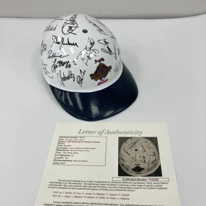 1995 Atlanta Braves W.S. Champs Team Signed World Series Helmet 23 Sigs JSA COA
