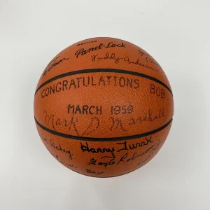 1959 Michigan State Wolverines Team Signed Vintage Basketball