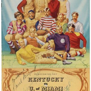 1951 Paul Bear Bryant Multi Signed Kentucky vs. Miami Program JSA & Beckett COA