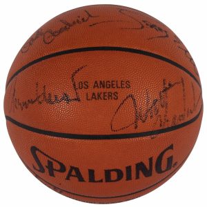 Wilt Chamberlain 1972-73 Los Angeles Lakers Team Signed Basketball PSA DNA COA