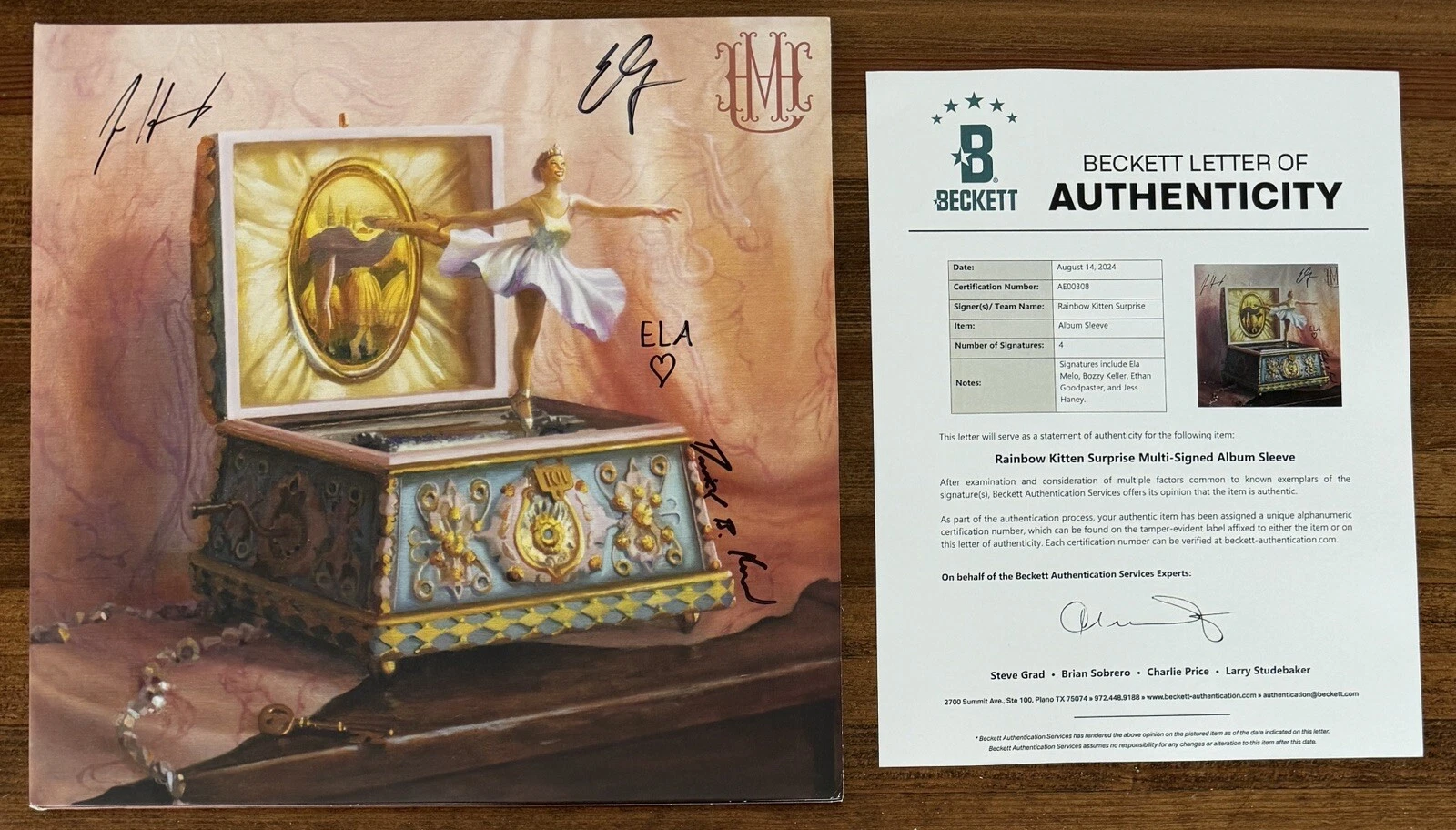 Rainbow Kitten Surprise SIGNED Love Hate Music Box Milky Vinyl Beckett ...