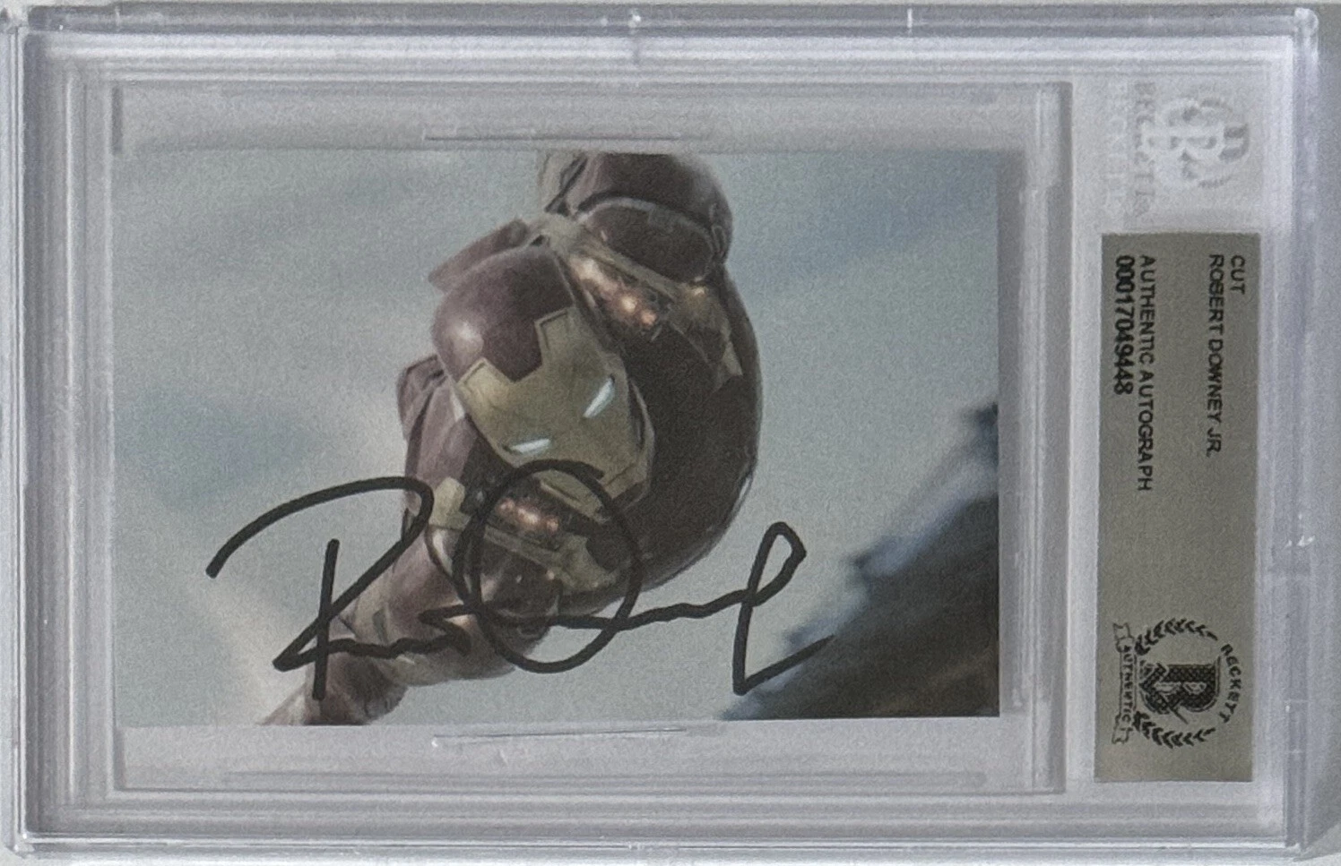 SIGNED Robert Downey Jr IRON MAN Picture Beckett BAS COA FULL SIGNATURE ...
