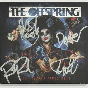 The Offspring Bad Times Roll BAND AUTOGRAPHED SIGNED CD COVER BECKETT BAS COA