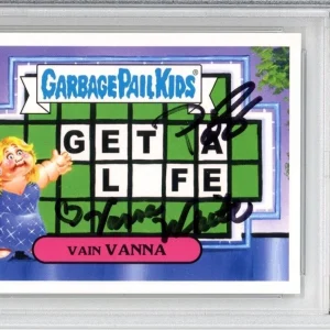 2016 TOPPS GPK GARBAGE PAIL KIDS GAME SHOW VANNA WHITE PAT SAJAK SIGNED PSA DNA