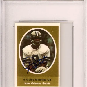 1972 72 SUNOCO STAMPS ARCHIE MANNING ROOKIE SIGNED PSA DNA COA AUTOGRAPHED HOF