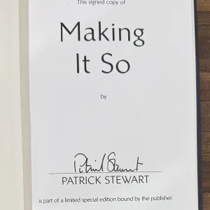 SIGNED Patrick Stewart Autographed Making It So 1st Edition Book Beckett BAS COA