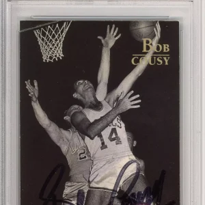 1996 Topps Stars Bob Cousy Signed Card PSA DNA Autographed Boston Celtics HOF