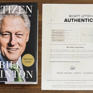 PRESIDENT BILL CLINTON SIGNED AUTOGRAPHED CITIZEN 1ST ED BOOK BECKETT BAS COA