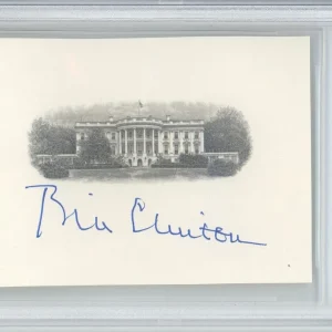 President Bill Clinton SIGNED AUTOGRAPH White House Engraving BECKETT BAS COA
