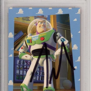 1995 DISNEY SKYBOX TOY STORY 32 BUZZ LIGHTYEAR TIM ALLEN SIGNED CARD PSA DNA COA