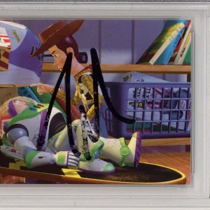 1995 DISNEY SKYBOX TOY STORY #9 BUZZ LIGHTYEAR SIGNED CARD TIM ALLEN PSA DNA COA