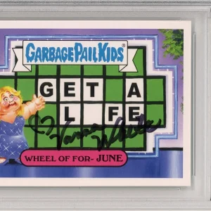 2016 TOPPS GARBAGE PAIL KIDS 2A WHEEL OF FOR-JUNE VANNA WHITE SIGNED PSA DNA COA