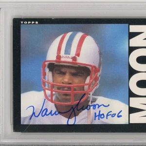 1985 TOPPS FOOTBALL WARREN MOON SIGNED HOF ROOKIE RC PSA DNA COA AUTOGRAPH CARD