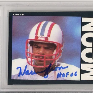 1985 TOPPS WARREN MOON SIGNED HOF ROOKIE RC CARD PSA DNA COA AUTHENTIC AUTOGRAPH