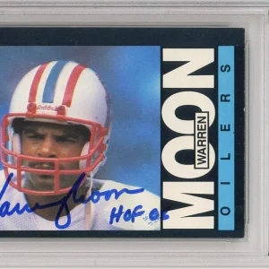 1985 TOPPS WARREN MOON SIGNED HOF ROOKIE RC PSA DNA COA AUTHENTIC AUTOGRAPHED
