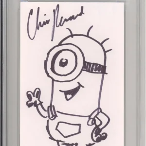 Minions Original Sketch Drawing Signed & Drawn by Chris Renaud PSA DNA CERTIFIED