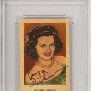 Angie Dickinson SIGNED 1950’s Vintage Dutch Trading Card PSA DNA COA AUTOGRAPH