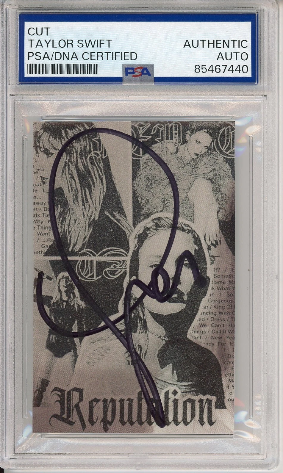 Reputation Signed Cd TAYLOR SWIFT Signed Reputation Album Collage Cut PSA DNA COA Authentic ...