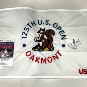 Cam Smith Hand Signed 2025 US Open Flag Oakmont Autographed JSA Cert 2