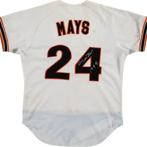 Willie Mays Signed 1985 Game Issued San Francisco Giants Jersey PSA DNA Beckett