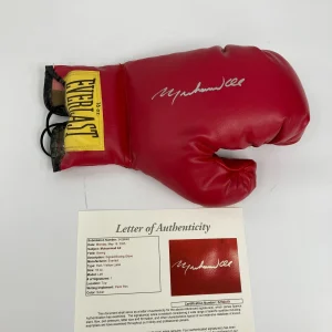 Muhammad Ali Signed Everlast Boxing Glove Silver Ink JSA COA