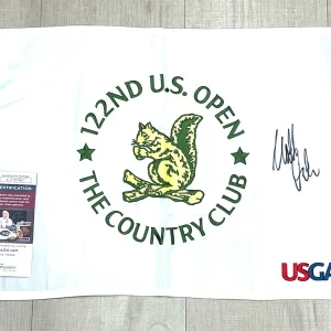Matt Fitzpatrick Hand Signed 2022 US Open 122 Flag The Country Club JSA Cert 2