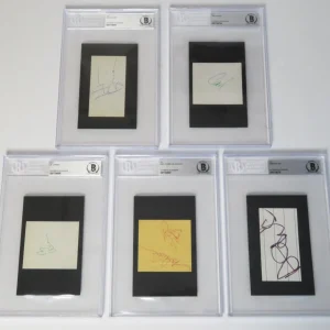 Brian Wilson THE BEACH BOYS Signed Autograph Auto Set x 6 Members Slab BAS JSA