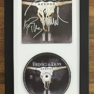 SIGNED FRAMED Brooks And Dunn Reboot II Album Cover Book & CD Beckett BAS COA