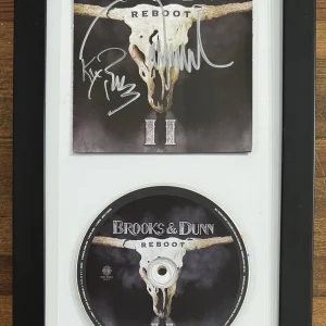 SIGNED FRAMED Brooks And Dunn Reboot II Album Cover Booklet & CD Beckett BAS COA