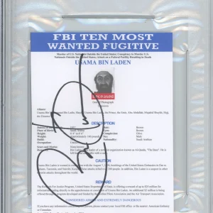 President BARACK OBAMA SIGNED Osama Bin Ladin Wanted Poster Print PSA DNA COA