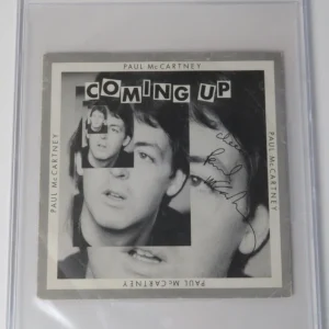 Paul McCartney THE BEATLES Signed "Coming Up" Vinyl 7" 45 Slab JSA BAS 10 Auto