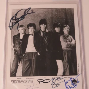 THE CARS (Group Band) Signed Autograph Auto 8x10 Photo Slab by 5 BAS JSA